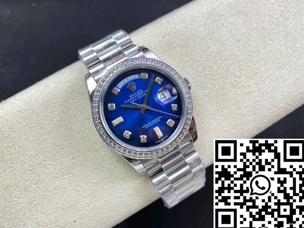 Date Blue 36MM Dial M128396TBR-0008 Diamond GM Factory Day Rolex 0225
